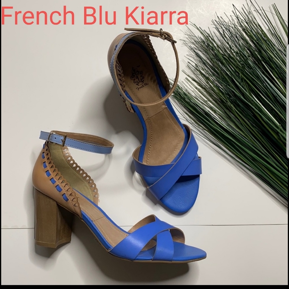 IN SEARCH OF French Blu Kiarra Sandal Heels in Blue/Beige 7.5 or 8. NOT FOR SALE